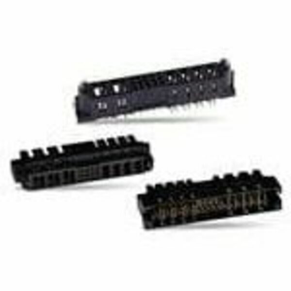 Board Connector, 26 Contact(S), Female, Right Angle, Solder Terminal, Guide Pin, Receptacle, Fci, Mfr#: 51762-10602000ABLF